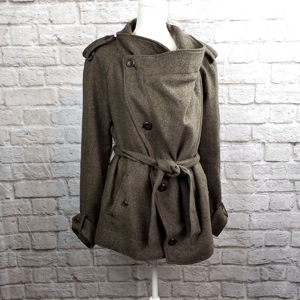 Free People Asymmetric Wool blend Coat Large